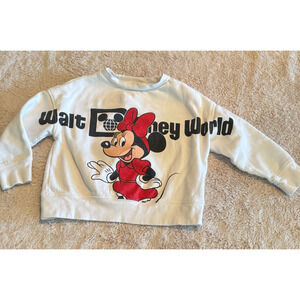 Walt Disney World Parks SPIRIT Jersey Sweatshirt Minnie Mouse Girls sz 4T white